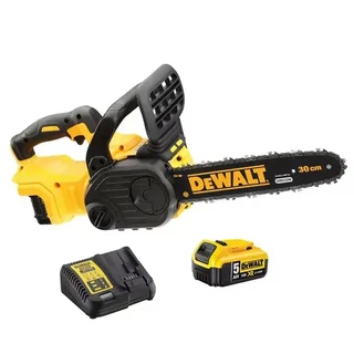 DEWALT DCM565P1 18V XR Cordless Chainsaw 30cm with 5Ah Battery and Fast Charger