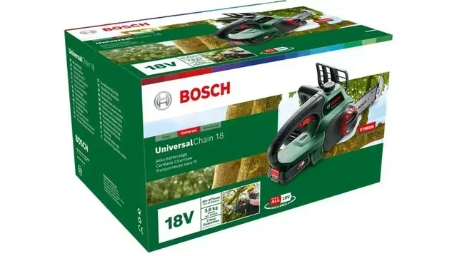 Bosch Universal Chain 18 Cordless Chainsaw - 18V 2.5 Ah Battery
