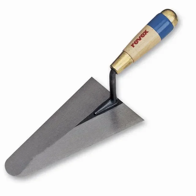 Truelle ronde maçon REVEX 200mm laiton acier trempé premium