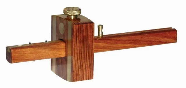 Doppelspitze Messing Schreiner Streichmaß 225mm Professionelles Holzbearbeitungs Anreißwerkzeug