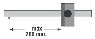 URKO Reisszeug aus Massivbuche 550 mm - Spannung durch Schraube