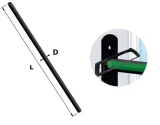 Steel Tube TORBEL Ø12 mm x 1.03 m Anti-Cut Security Grille - 440188