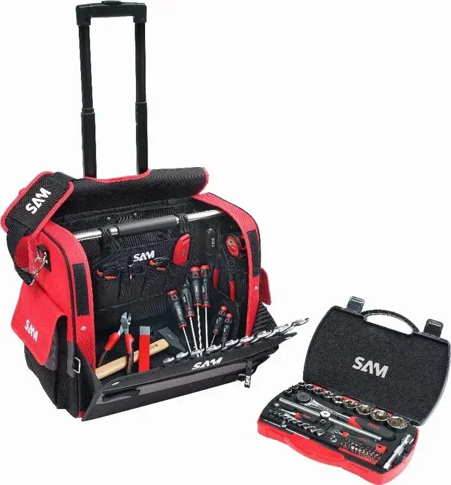 33L Fabric Tool Bag with 100 Maintenance Tools SAM OUTILLAGE CP-100-BAG7N