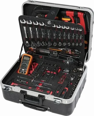 Electrician rolling tool case 128 insulated tools 1000V SAM OUTILLAGE