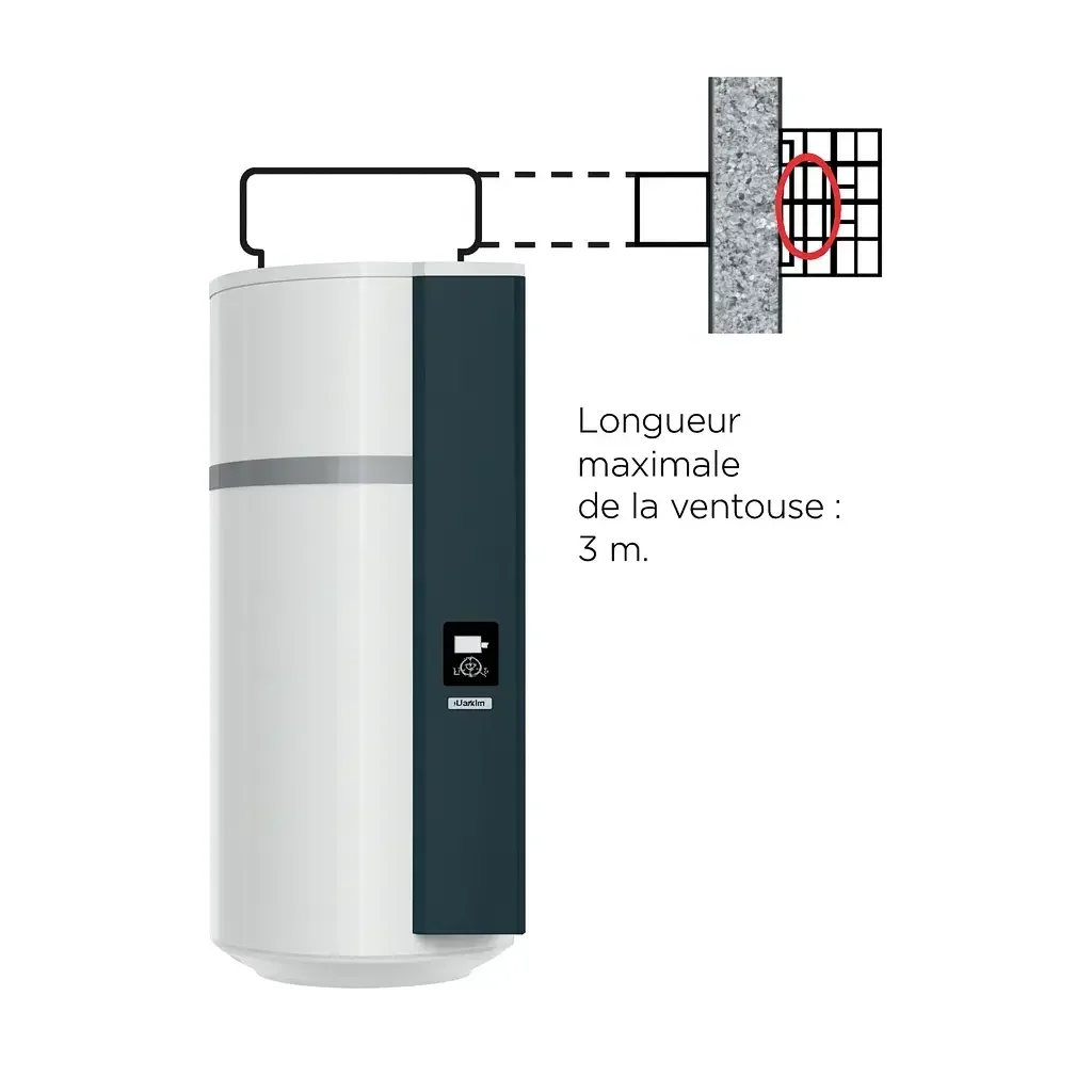 Ventouse horizontale Ø 80/125 chauffe-eau thermodynamique THERMOR 354641