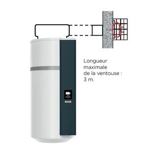 Ventouse horizontale Ø 80/125 chauffe-eau thermodynamique THERMOR 354641