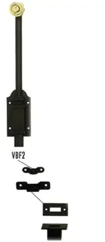 Verrou de boîte COUILLET VBF2.500 fonte noire laiton 500mm