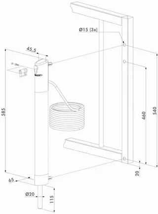 Motorized electric lock Electradrop R-ZILV Locinox for gate and garage door