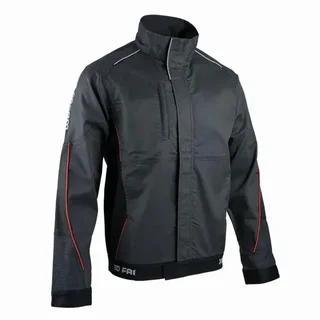 Chaqueta de Trabajo FACOM Flexi FXWW2000E Negro Gris Rojo - Tejido Elástico con Refuerzos Oxford Profesionales
