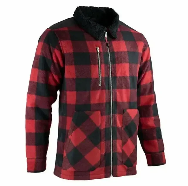 Giubbotto Professionale Invernale LMA ÉRABLE Bicolore Rosso Nero Pile Trapuntato