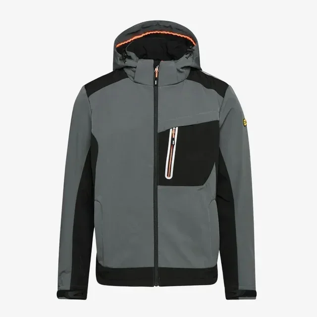 Diadora Carbon Tech Softshell-Jacke - Wasserabweisend, Atmungsaktiv mit Abnehmbarer Kapuze