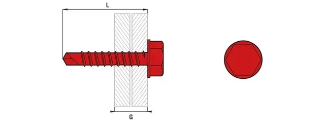Vis autoperceuse tête hexagonale SCELL-IT THT acier zingué filetage total