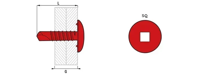 Vis autoperceuse tête ronde large SCELL-IT TRL acier zingué 11mm