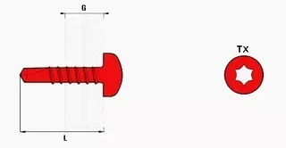 Vis autoperceuse TCX SCELLIT acier zingué tête cylindrique crantage fixation métal bois