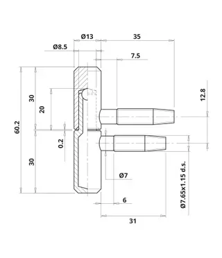 Vis à tôle Anuba Ø13x60 mm zingué blanc OTLAV pour porte 40kg bois