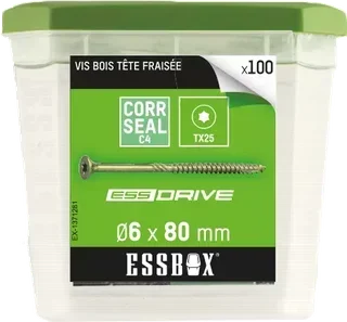 Holzschrauben ESSBOX SCELL-IT Ø6x80mm - 100 Stück - EX-1371281