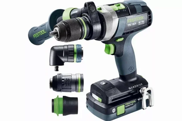 Perceuse-visseuse Festool TPC 18/4 5,2/4,0 Ah avec percussion, 4 vitesses, 50 Nm, système FastFix, Systainer³ inclus