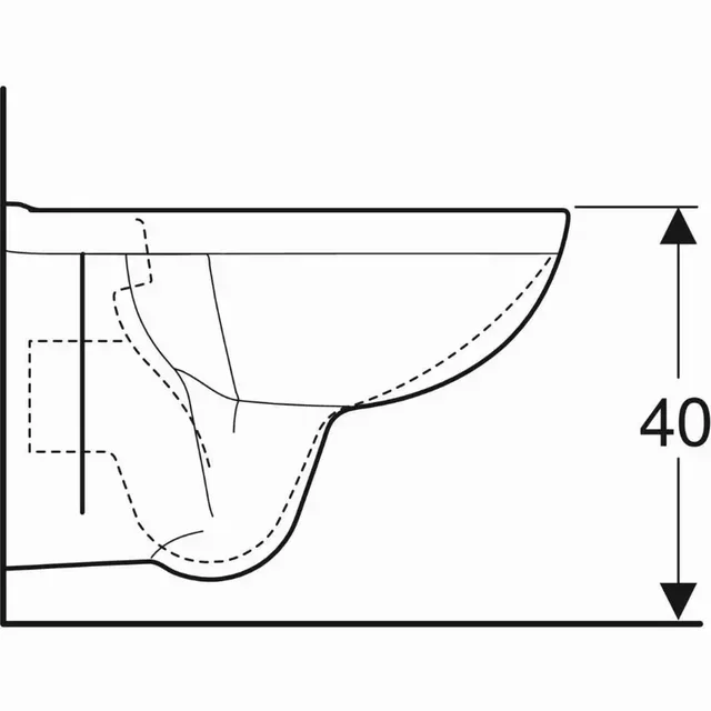 Inodoro suspendido Bastia Geberit sin reborde 6L EN 997