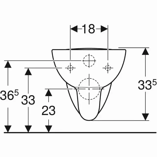 Inodoro suspendido Bastia Geberit sin reborde 6L EN 997