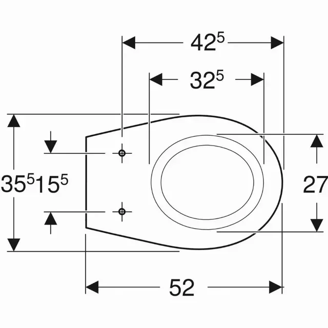 Inodoro suspendido Bastia Geberit sin reborde 6L EN 997