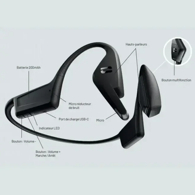 Casque X-Vibes Crosscall conduction osseuse sans fil IP67