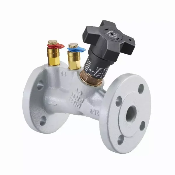 Robinet d’équilibrage OVENTROP Hydrocontrol VFC – PN 16 DN 65 – Brides selon DIN-EN 1092-2 des deux côtés; avec 2 prises de pression; fonte grise – 1062651
