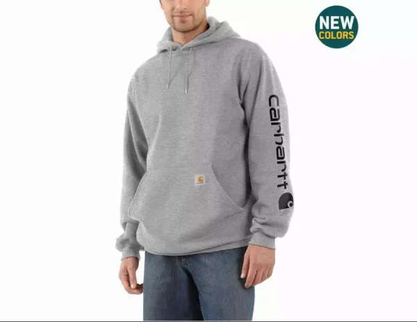 Sweatshirt à capuche CARHARTT avec logo sur la manche – K288