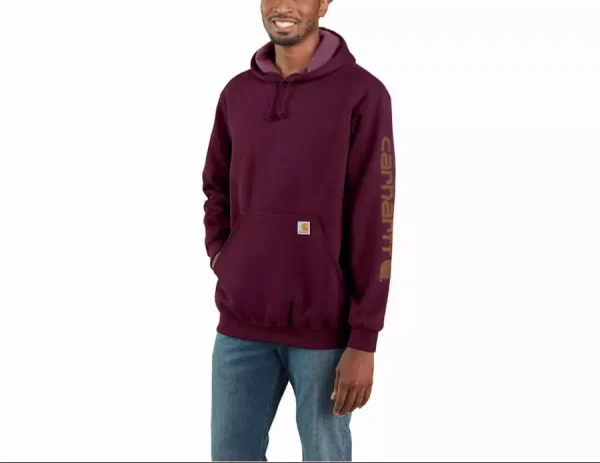 Sweatshirt à capuche CARHARTT avec logo sur la manche – K288