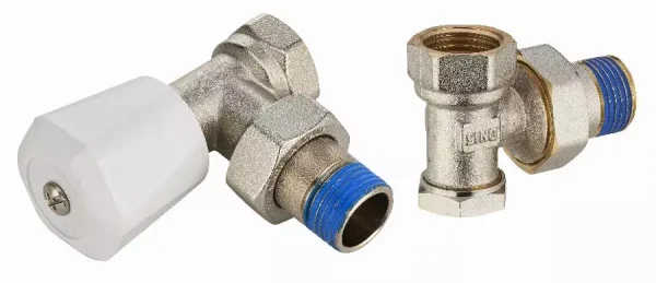 Kit robinet de radiateur manuel équerre mâle M1/2′ (15×21) + coude de réglage mâle M1/2′ (15×21) NOYON & THIEBAULT – 803577
