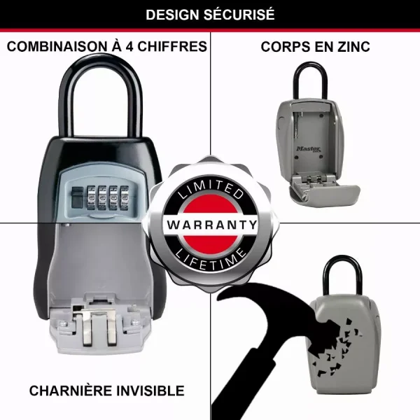 Boite à clés MASTERLOCK avec anse – Sécurité renforcée – 5414D