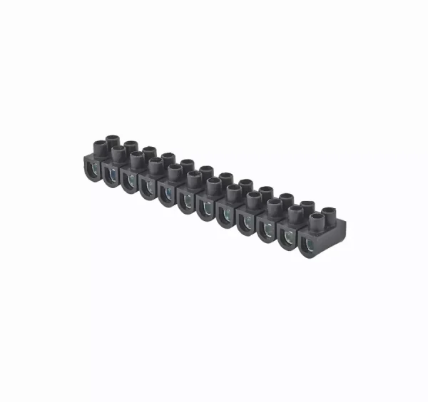 Barrette de connexion 12 plots 6mm² DEBFLEX Noir – 704030