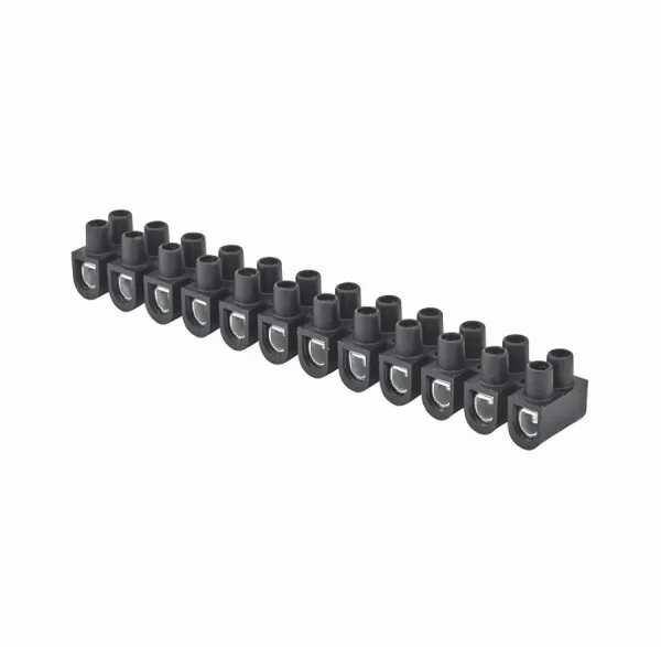 Barrette de connexion 12 plots 10mm² DEBFLEX Noir – 704040