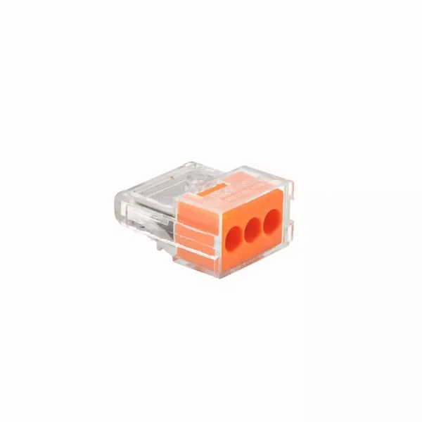 10 Bornes automatique pour câble rigide section de 1;5 à 2;5mm² en 3 trous DEBFLEX Orange – 704530