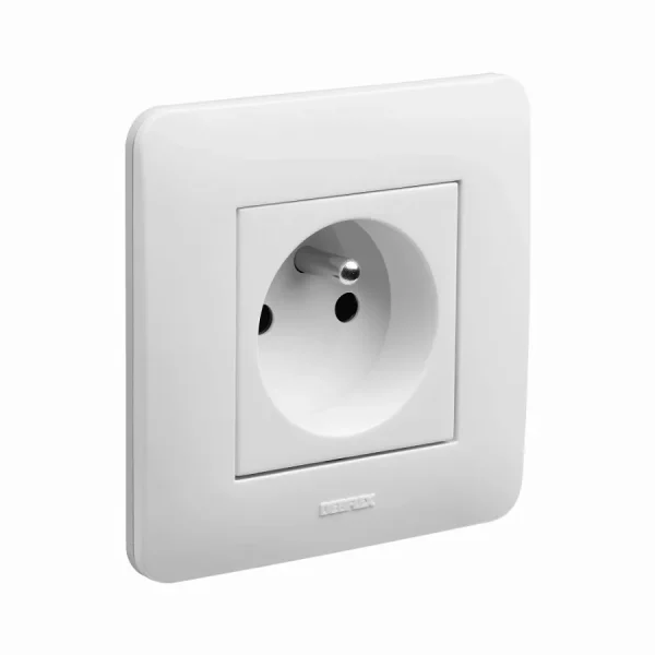 Appareillage encastré prise 2P+T 16 ampères complet Casual DEBFLEX Blanc brillant – 742700
