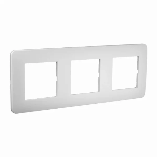 Plaque de finition triple poste horizont./vertical entraxe 71mm Casual DEBFLEX Blanc brillant – 742003
