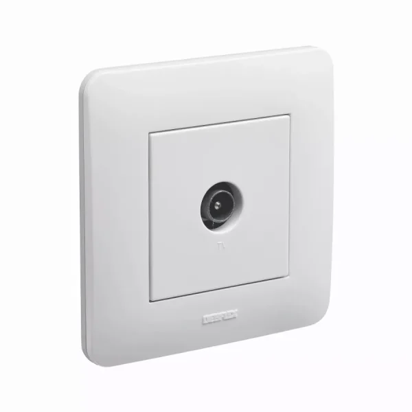 Appareillage encastré prise télévision complet Casual DEBFLEX Blanc brillant – 742760