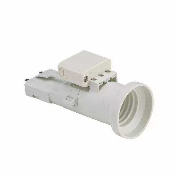 Douille DCL provisoire E27 + Fiche DCL 2 ampères 250v 500w maxi NF DEBFLEX Blanc – 712780