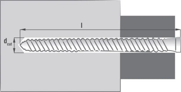 Vis fixation directe RX Ø7.5 mm SCELL-IT – Tête ronde fine – 6 pans creux – RX