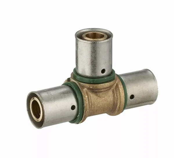 Té égal à sertir profil TH pour tube PER NOYON & THIEBAULT – Bague à sertir en inox – 3790