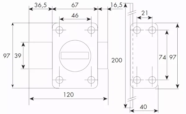 Verrou de haute sûreté ISEO Cavith A2P – 2 entrées – 14030001