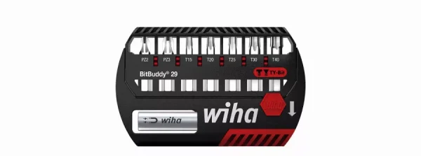 Jeu de 7 embouts BitBuddy TY PZ-Torx 29mm WIHA + porte-embout – 42139