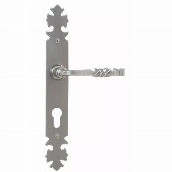 Ensemble de porte Bourgogne rehausse 1 côté BOUVET Fer patiné cémenté – Clé i – 5677