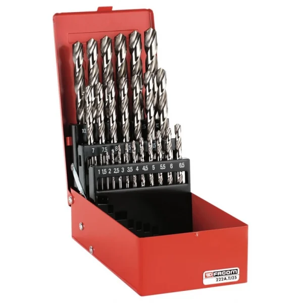 Jeu de 25 forets FACOM tailles 1-13 mm – 222A.TJ25