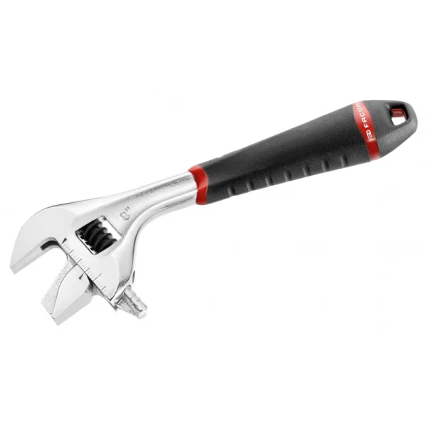 Clé à molette 15″ FACOM mors réversible – Lg.376 Ouv. 50 mm – 101.15GR