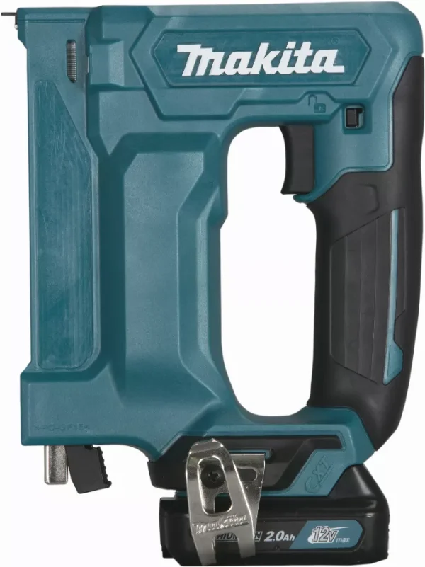 Agrafeuse 12 V CXT Li-Ion 2 Ah 7 / 10 mm MAKITA – 2 batteries; chargeur; coffret – ST113DSAJ