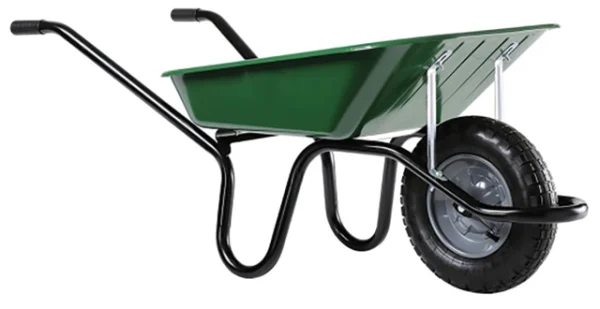 Brouette verte Aktiv 100L HAEMMERLIN galvanisée M24 – Roue gonflée – 305061406