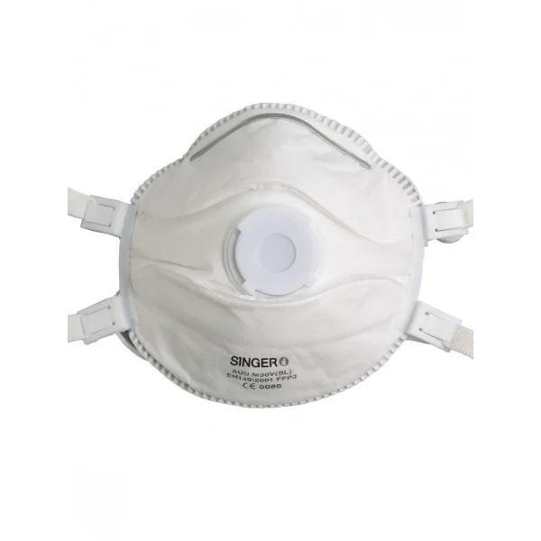 Demi-masque classique SINGER avec valve. FFP3 NR D – Boîte de 5 pièces – AUUM30VSL