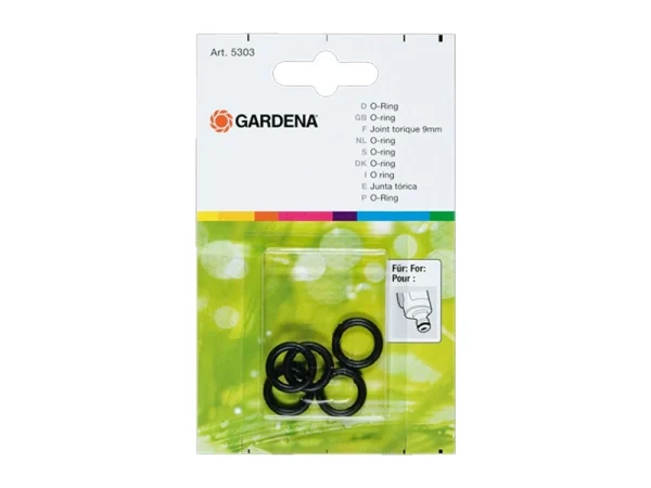 Jeu de 5 joints toriques GARDENA pour embouts et raccords – 5303-20