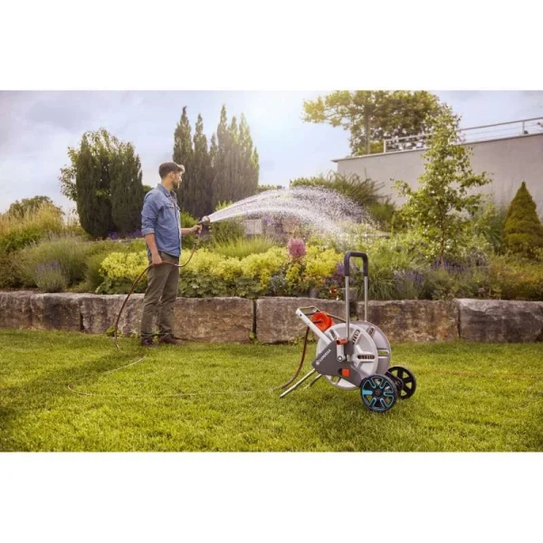Dévidoir sur roues Aquaroll L Easy Metal GARDENA – 18550-20