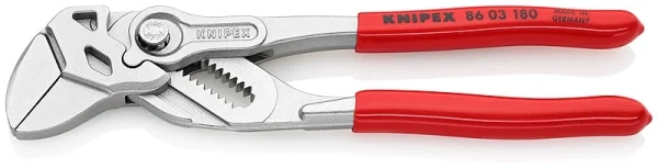Pince clé KNIPEX 180mm de long avec effet cliquet – 13 positions – 86 03 180